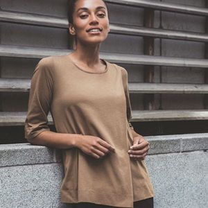 Boob Design Brown Breast feeding Maternity Top S